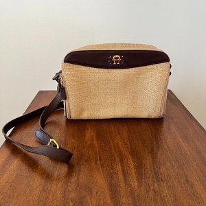 Etienne Aigner Tan and Brown Crossbody Bag